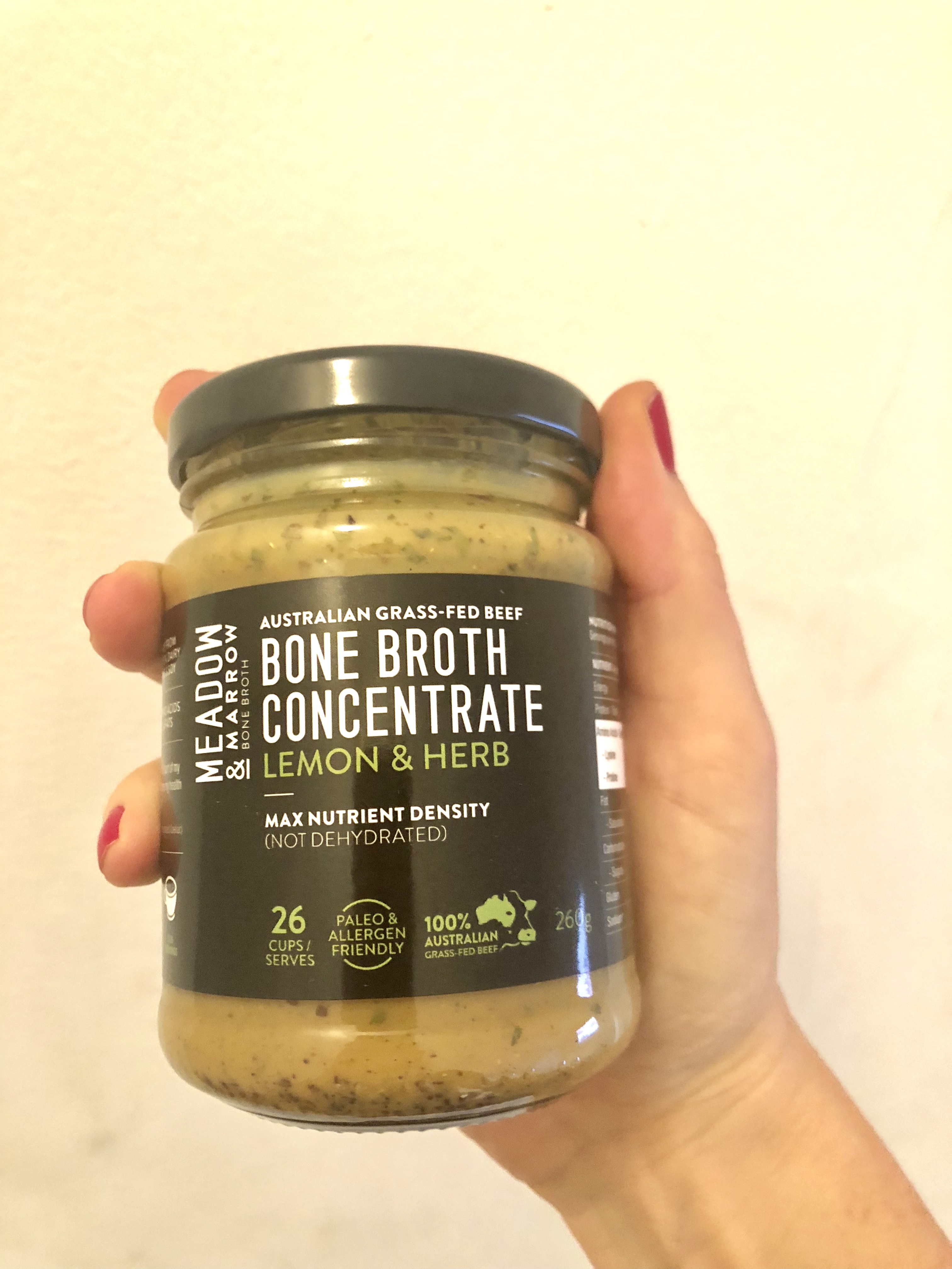 Bone broth concentrate for collagen and gut health